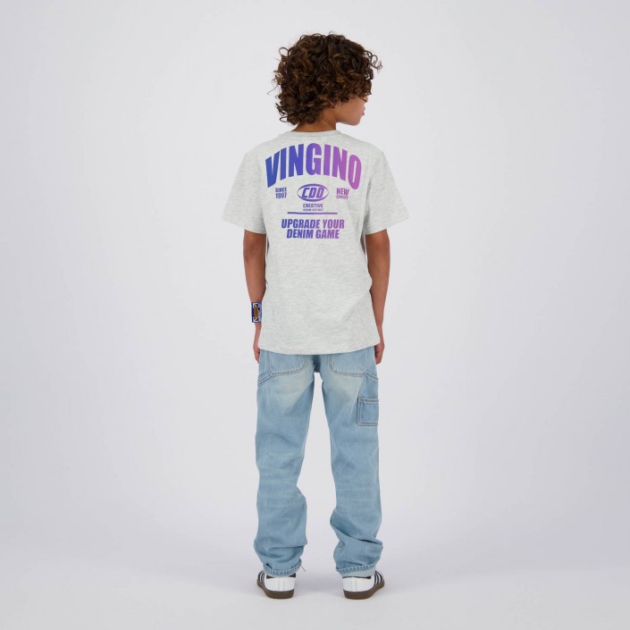 Vingino Hady  T-shirt Fearless grey melee | Freewear Hady  T-shirt - www.freewear.nl - Freewear