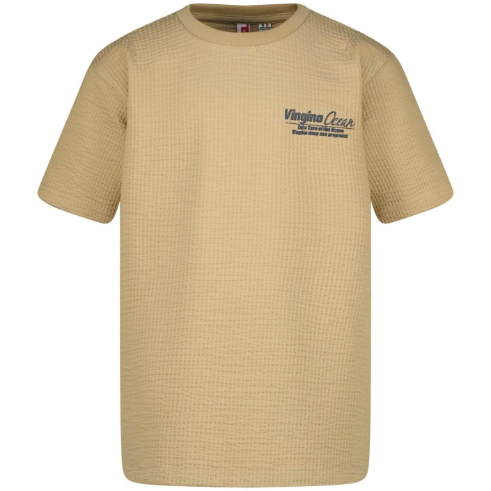 Vingino Hugi T-shirt Cream Sand | Freewear Hugi T-shirt - www.freewear.nl - Freewear