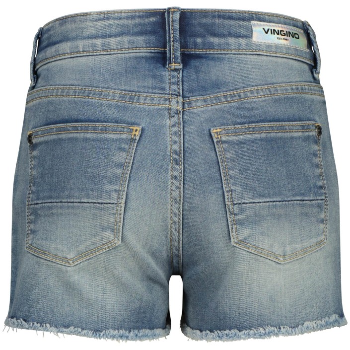 Vingino Dafina Heart Short Mid Blue Wash | Freewear Dafina Heart Short - www.freewear.nl - Freewear