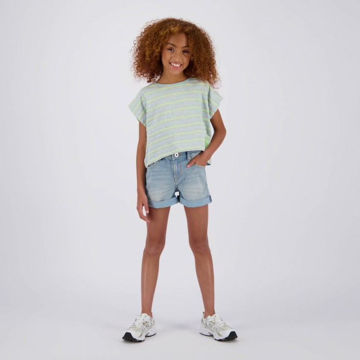 Vingino Huliette T-shirt Light Grey Melee | Freewear Huliette T-shirt - www.freewear.nl - Freewear