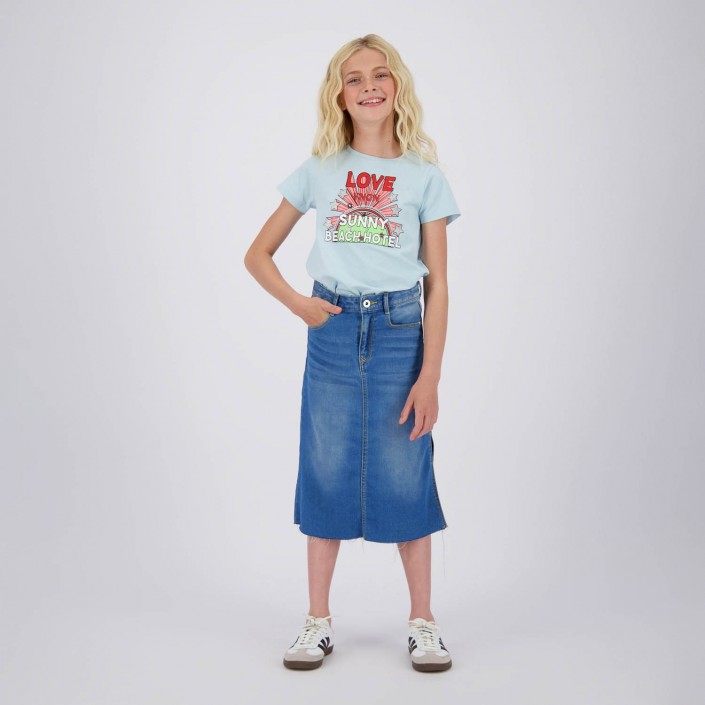 Vingino Hariette T-shirt Powder Blue | Freewear Hariette T-shirt - www.freewear.nl - Freewear