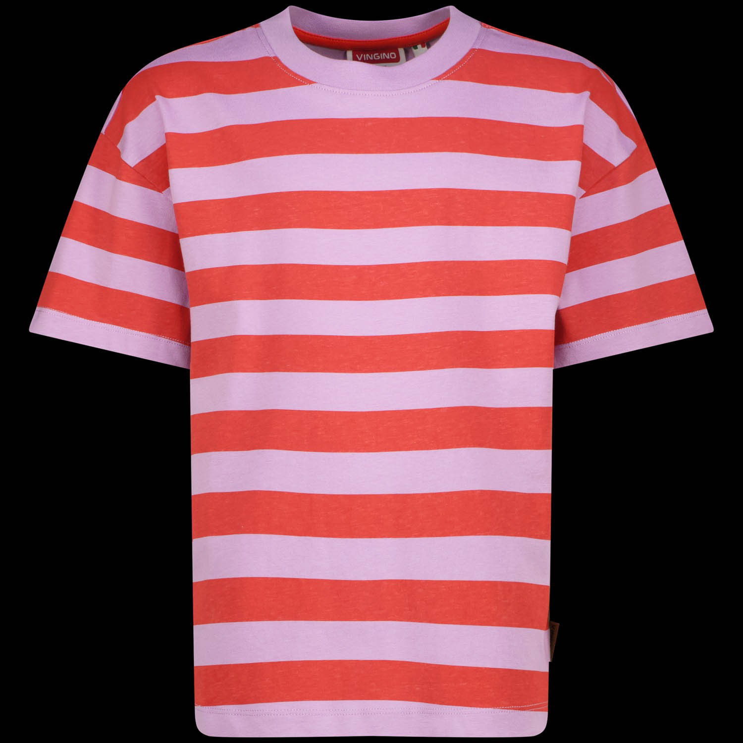 Vingino Basic-Tee Stripe Meisjes T-shirt - Lilac blush