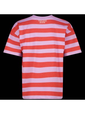 Vingino Basic-Tee Stripe Lilac blush | Freewear Basic-Tee Stripe - www.freewear.nl - Freewear