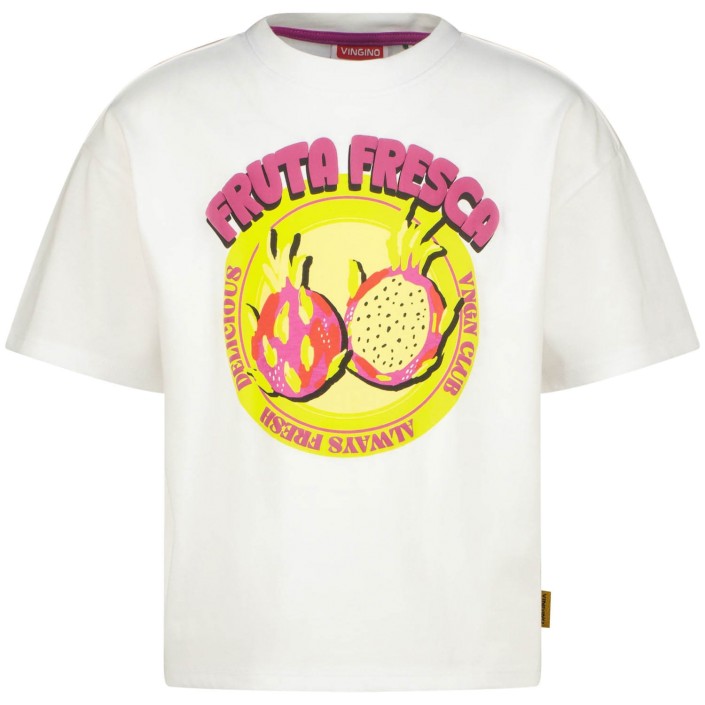 Vingino Hanrieke T-shirt Real White | Freewear Hanrieke T-shirt - www.freewear.nl - Freewear
