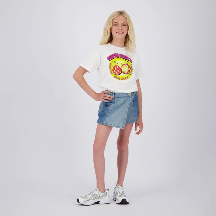 Vingino Hanrieke T-shirt Real White | Freewear Hanrieke T-shirt - www.freewear.nl - Freewear
