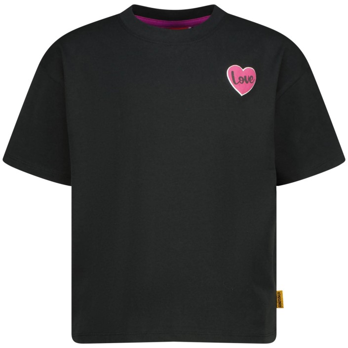 Vingino Hanrieke T-shirt Deep Black | Freewear Hanrieke T-shirt - www.freewear.nl - Freewear