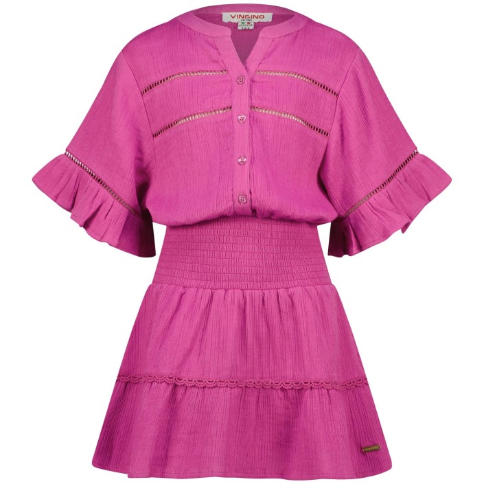Vingino Priana Jurk Aster pink | Freewear Priana Jurk - www.freewear.nl - Freewear