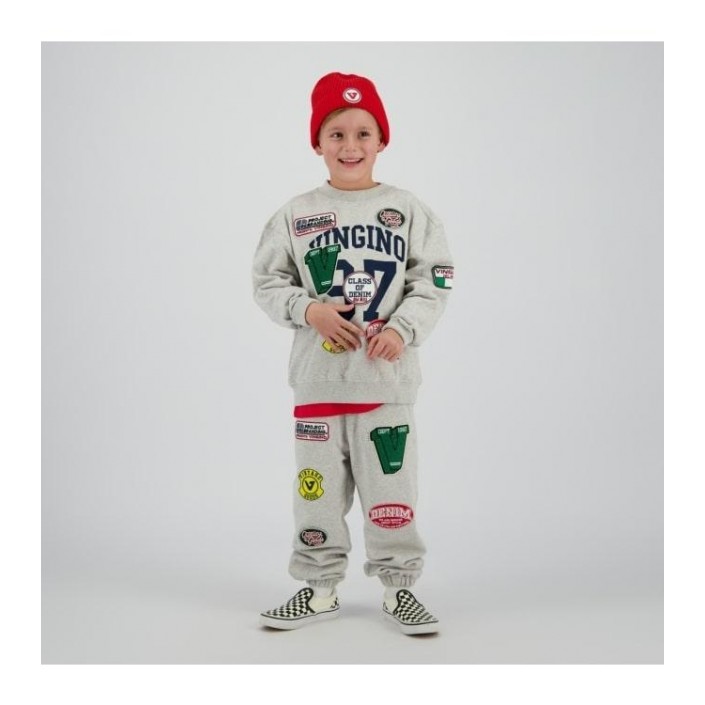 Vingino San Jogging broek Fearless grey melee | Freewear San Jogging broek - www.freewear.nl - Freewear