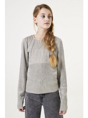 Garcia W42403_girls T-shirt ls 2155-silver grey | Freewear W42403_girls T-shirt ls - www.freewear.nl - Freewear