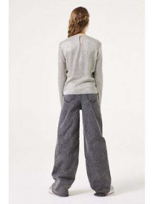 Garcia W42403_girls T-shirt ls 2155-silver grey | Freewear W42403_girls T-shirt ls - www.freewear.nl - Freewear