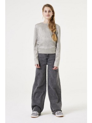 Garcia W42403_girls T-shirt ls 2155-silver grey | Freewear W42403_girls T-shirt ls - www.freewear.nl - Freewear