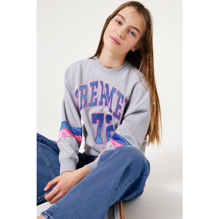 Garcia W42462_girls sweat 5580-grey heather | Freewear W42462_girls sweat - www.freewear.nl - Freewear