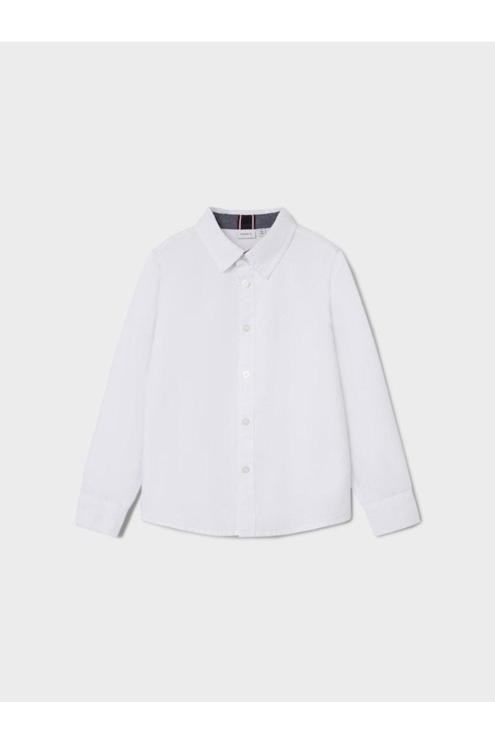 NAME IT KIDS NKMNEWSA LS SHIRT NOOS bright white