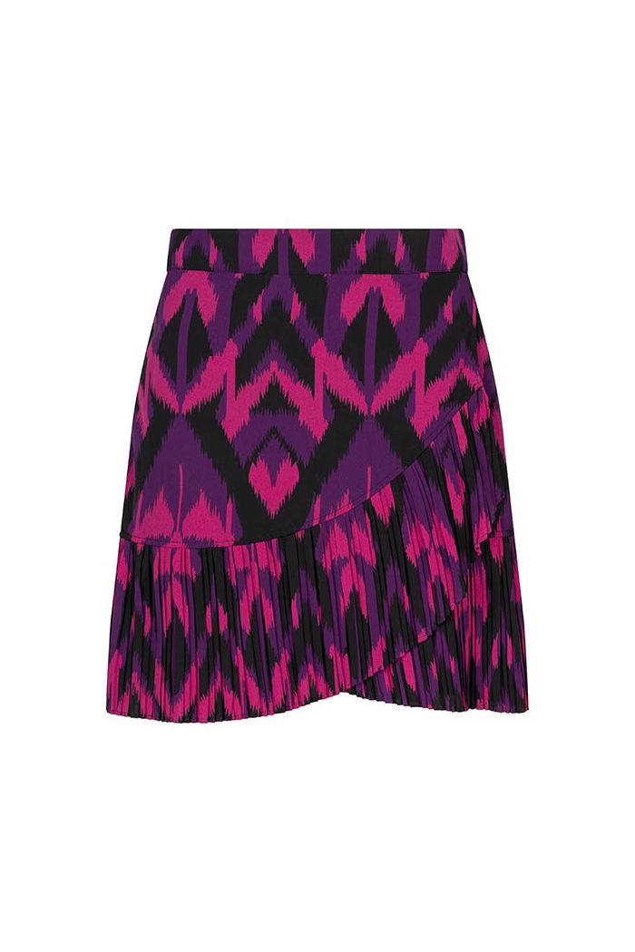 Lofty Manner Skirt Jaleni purple aztec print