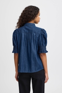 DK Company Ichi IHBorgie Shirt washed dark blue