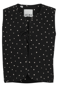 ICHI IHQwissa Waistcoat black heart