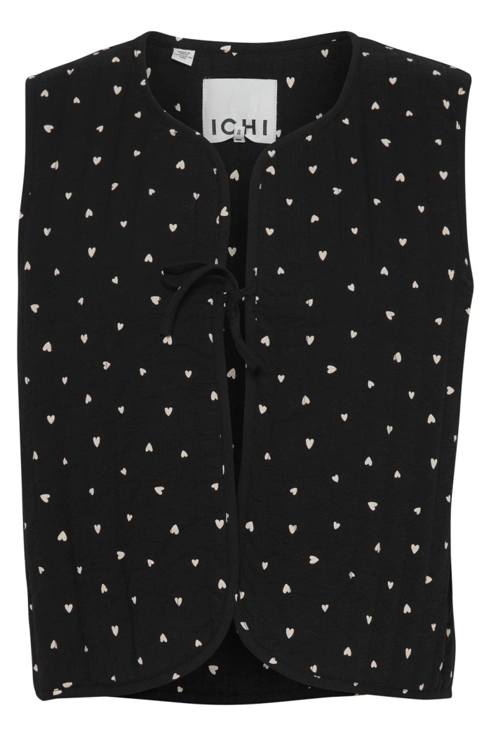 ICHI IHQwissa Waistcoat black heart