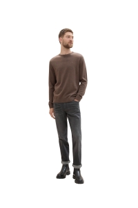 Tom Tailor Group Basic Crewneck knit wood brown melange