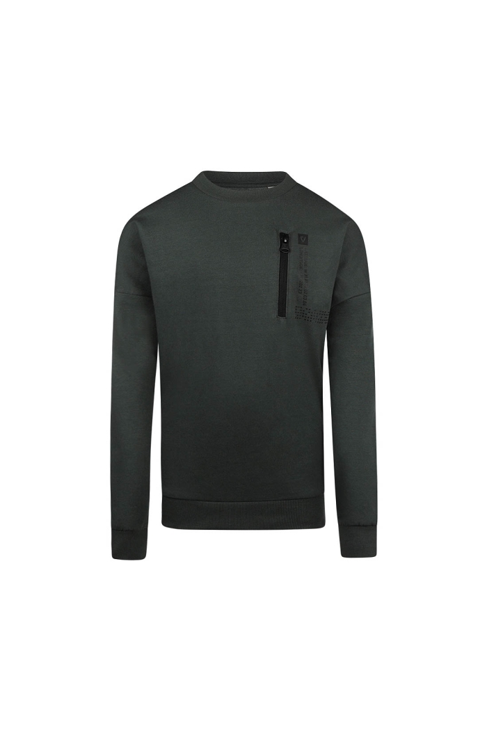 No Way Monday Ki Sweater crewneck army green