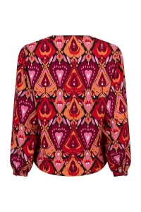 Lofty Manner Blouse Livie heart ikat print