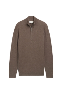 Tom Tailor Group Cotton Cashmere Knit wood brown melange