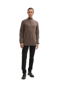 Tom Tailor Group Cotton Cashmere Knit wood brown melange