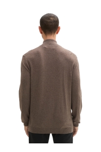 Tom Tailor Group Cotton Cashmere Knit wood brown melange