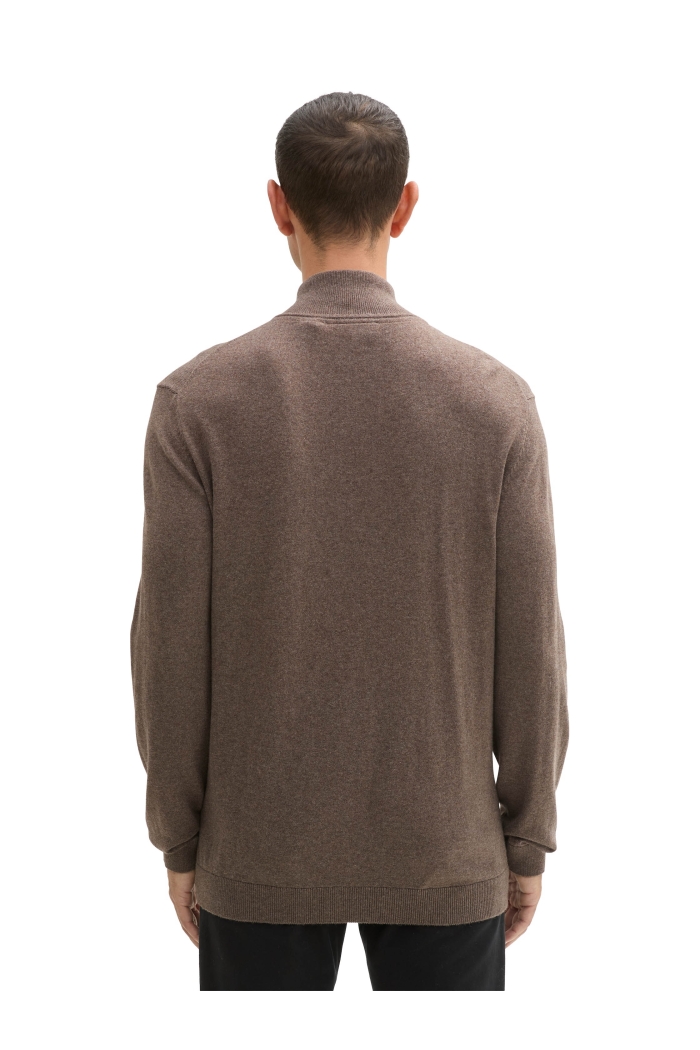 Tom Tailor Group Cotton Cashmere Knit wood brown melange