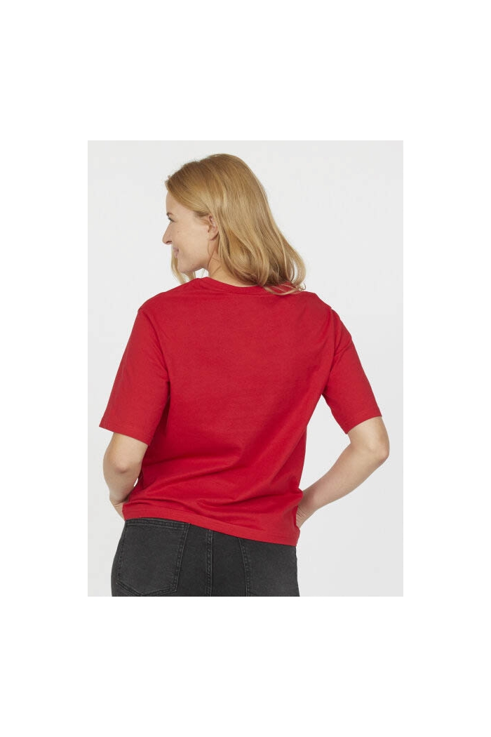 Sisters Point T-shirt Heka-Loose ss rood