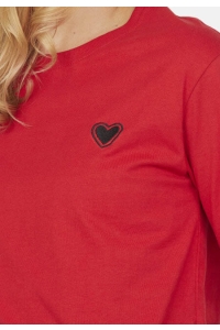 Sisters Point T-shirt Heka-Loose ss rood