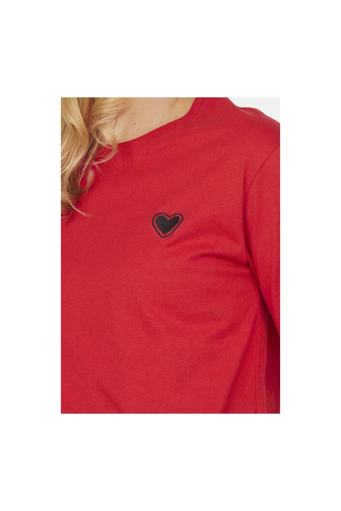Sisters Point T-shirt Heka-Loose ss rood