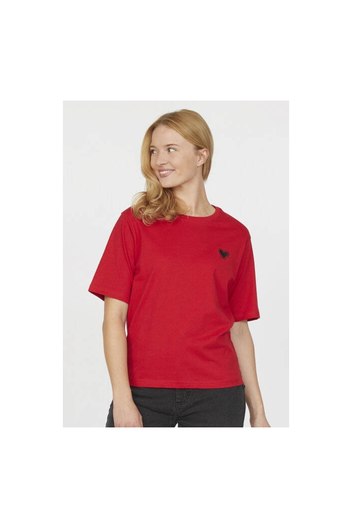 Sisters Point T-shirt Heka-Loose ss rood