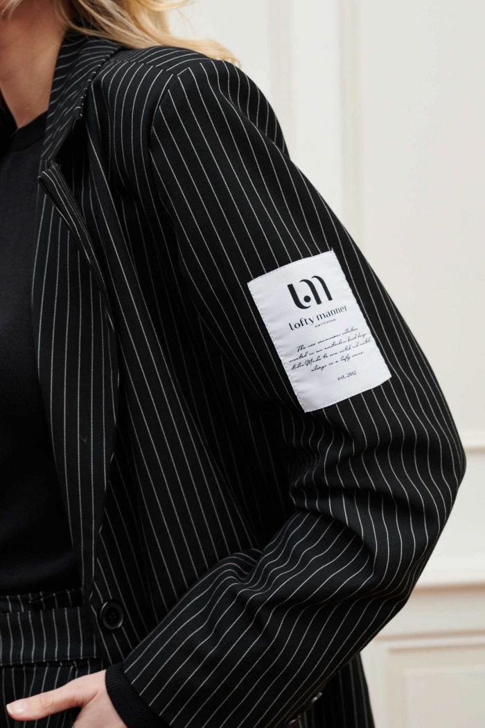 Lofty Manner Blazer Liset zwart/wit