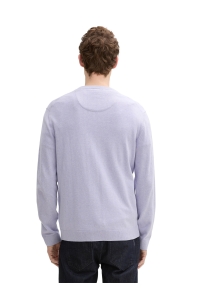 Tom Tailor Basic Crewneck knit grey lavender melange