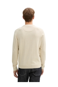 Tom Tailor Basic Crewneck knit soft beige melange