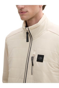 Tom Tailor Hybrid sweat-jacket light cashew beige