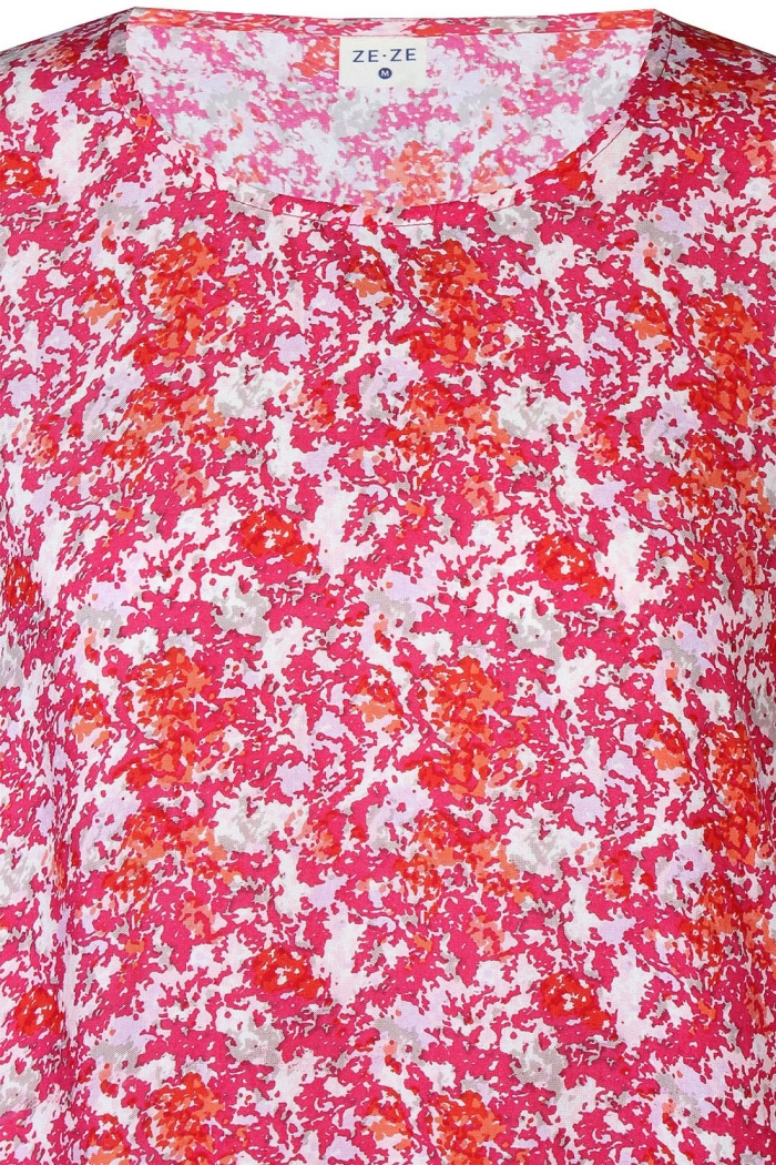 Ze-Ze Relly Print Blouse rose print