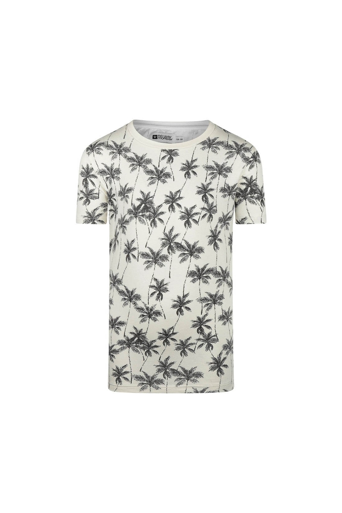 No Way Monday Ki T-shirt ss palmboom off white