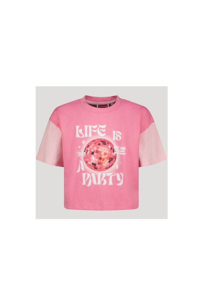 vingino Harmony T-shirt km shimmer pink