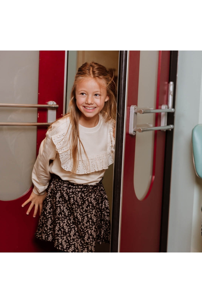 No Way Monday Ki Skirt bloemetje black