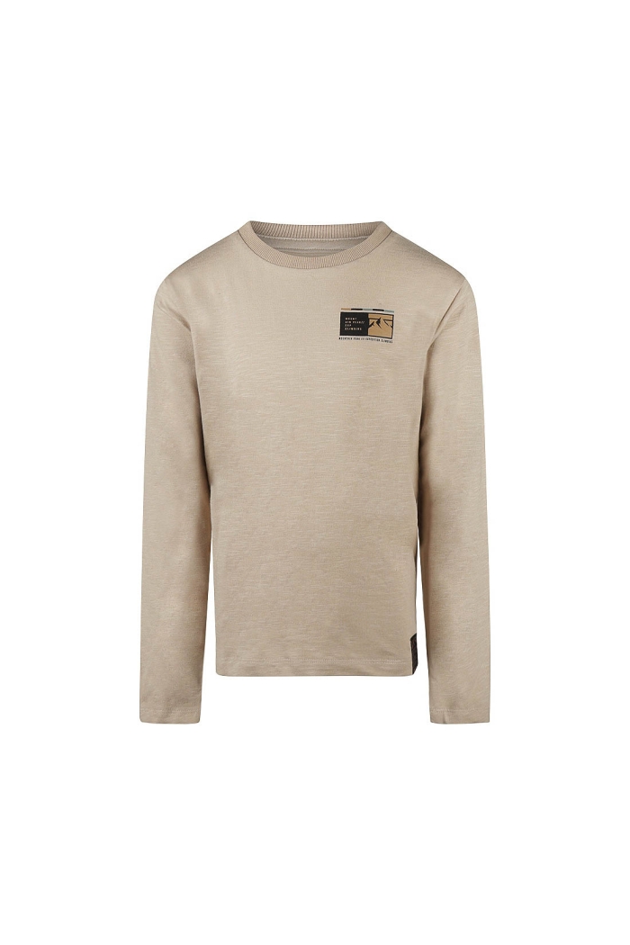 No Way Monday Ki T-shirt ls light grey