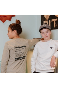 No Way Monday Ki T-shirt ls light grey