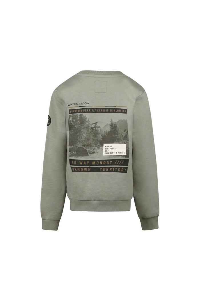 No Way Monday Ki Sweater faded green