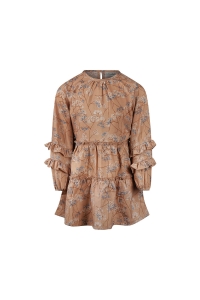 Koko Noko Ki Dress print caramel brown