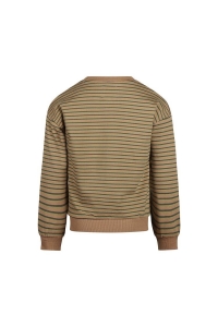 Koko Noko Ki Sweater dropped streep dark sand