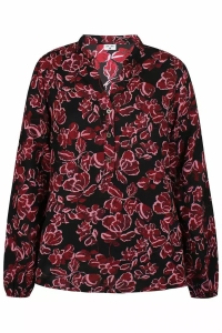 Ze-Ze Relly Blouse ls print