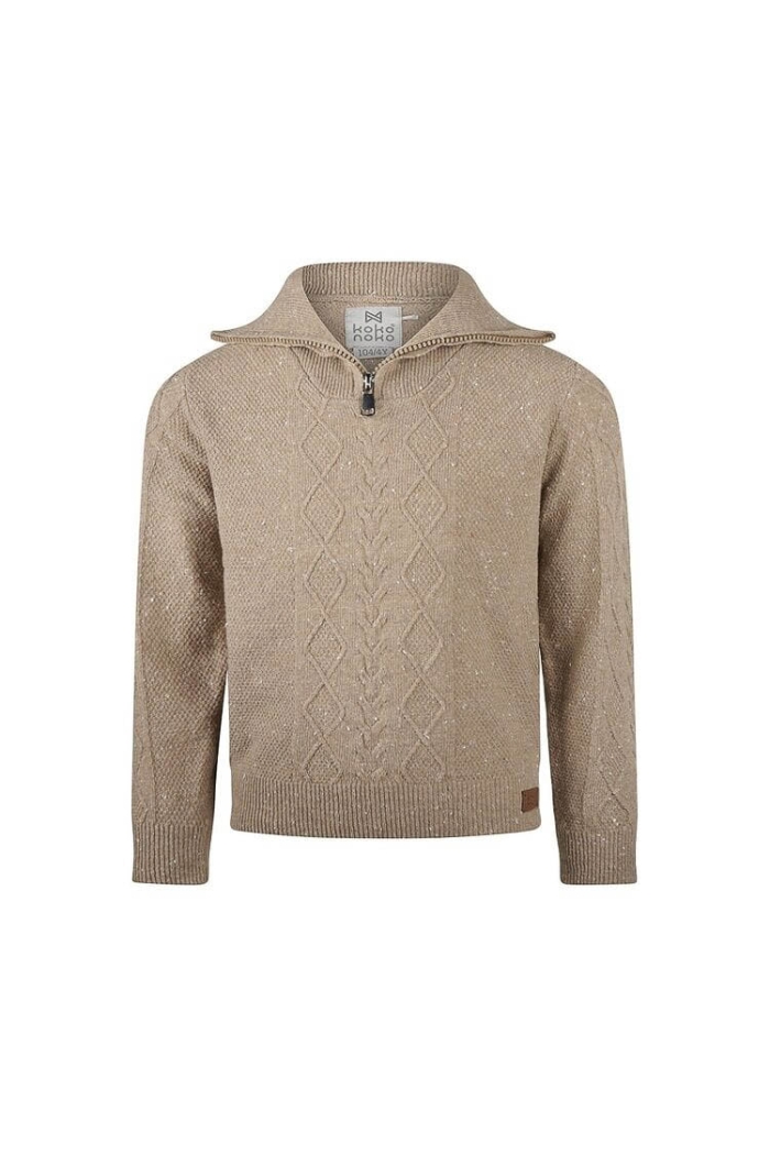 Koko Noko Ki Pullover rits taupe