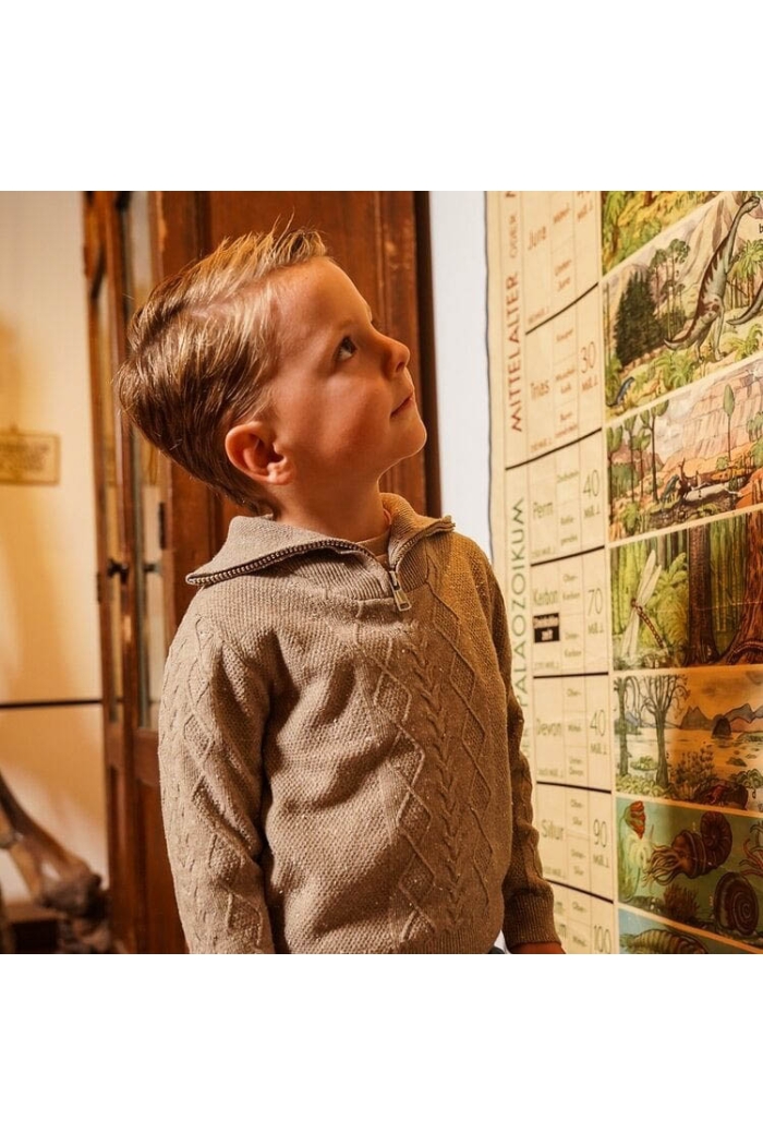 Koko Noko Ki Pullover rits taupe