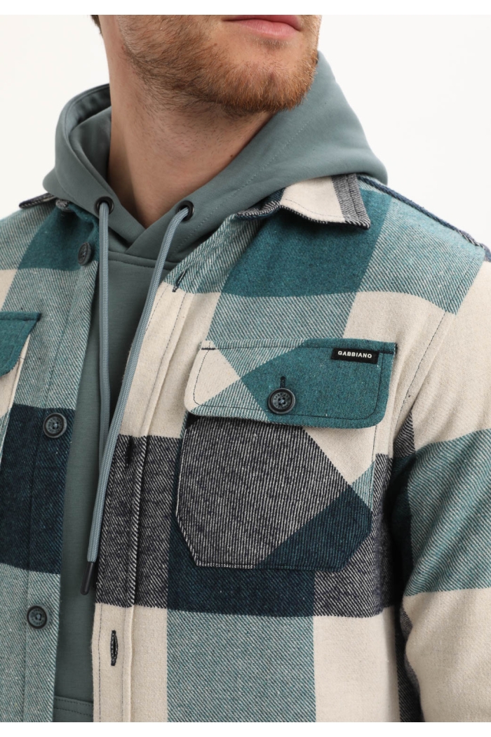 Gabbiano Overhemd ls geruit teal blue