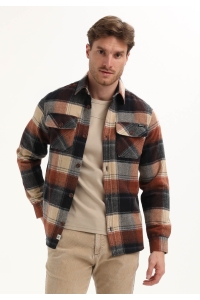 Gabbiano Overhemd ls geruit clay